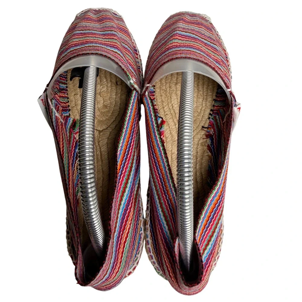 Alpargatus Rainbow Stripe Espadrille Flats‎ Made in Spain Vegan EU 41